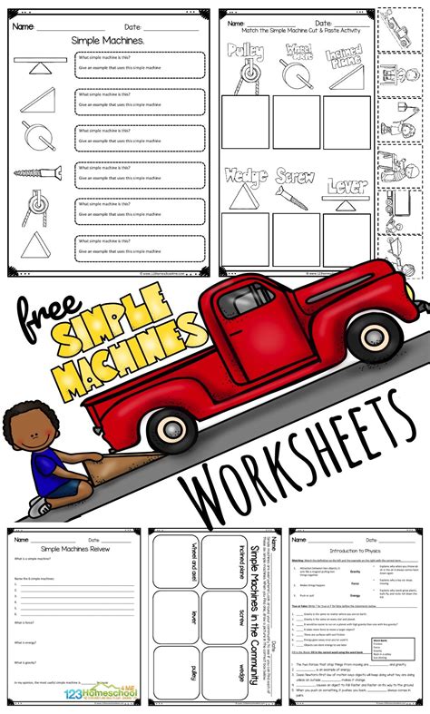 simple machines worksheet middle school pdf